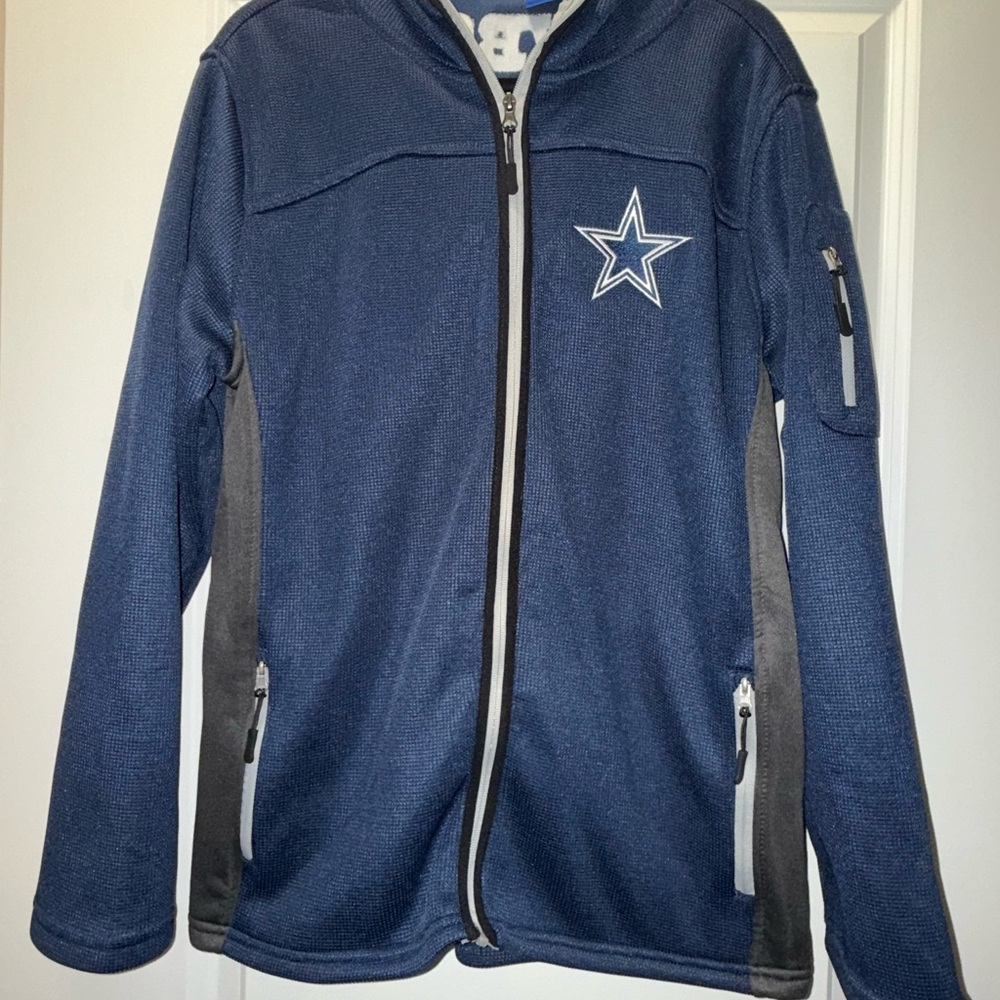 Dallas Cowboys NFL Ultra Game Full Zip Knit Hoodie Jacket Men’s Size Medium
